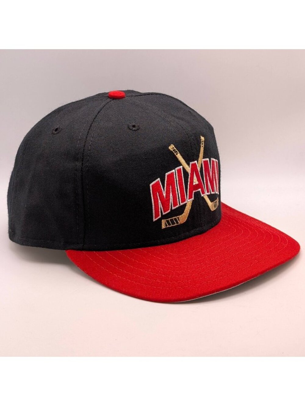 Miami University Redhawks Hockey Vintage Snapback Hat New Era USA Made Cap 80s